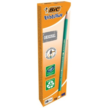 КПЛ. 12 ГРАФИТОВЫХ ШКОЛЬНЫХ КАРАНДАШЕЙ С ЛАСТИКОМ HB BIC