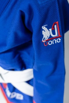 Strój Judo dla Chłopca 140cm 350GSM Kimono Pas Worek Judoga Niebieska UONE