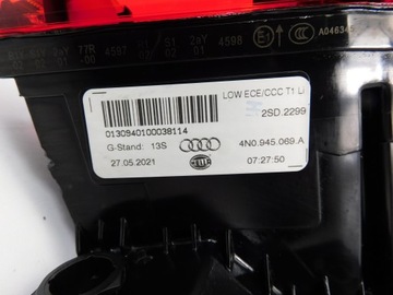 фото thumb №10, Audi a8 d5 4n лампа зад led права ліва 4n0945069a