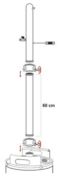 DESTYLATOR ELEKTRYCZNY MIEDZIANY AABRATEK BECZKA KEG 30L KOLUMNA 125cm.