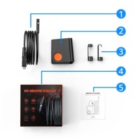 ИНСПЕКЦИОННАЯ КАМЕРА ЭНДОСКОП WiFi Android iOS DUO LED МАСТЕРСКАЯ КАБЕЛЬ 5 м