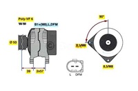 фото thumb №2, Bos0 986 080 600 генератор bosch 03c903023a 03c90