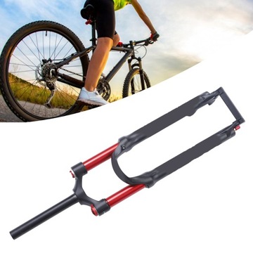 29-дюймовая передняя амортизационная вилка MTB красного цвета с двойной подвеской