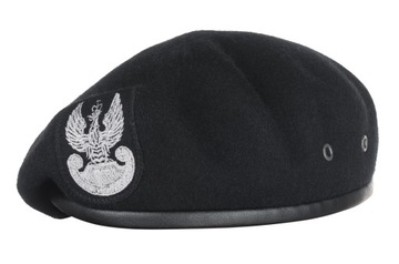 BERET Tłoczony SIŁ SPECJALNYCH z ORŁEM Czarny 56