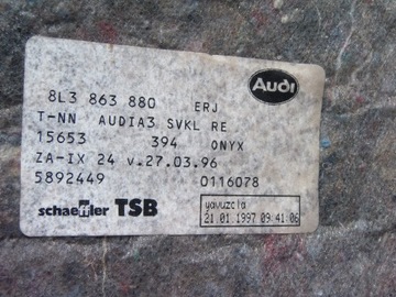 фото thumb №4, Боковина багажника праві audi a3 8l 3 двері 8l3863880