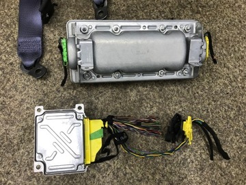 фото thumb №9, W211 подушка водія модуль подушка безпеки ремені застібки