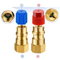 Купити З'єднувач швидкороз'єм кондиціонера r1234yf + адаптер 1/4" sae + адаптер r134a, фото thumb