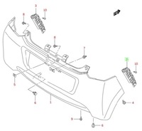 фото thumb №10, Suzuki alto 09-14 направляющая бампера задняя правый