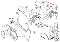 Bmw 3 e46 накладка задня правий 51437151304 7151304 оригінальна Зі Шроту, фото thumb