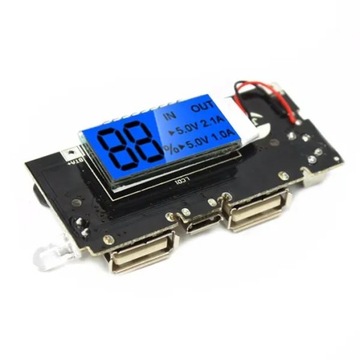 МОДУЛЬ ПИТАНИЯ с ЖК-дисплеем — 2X USB (5 В, 2,1 А и 1 А)