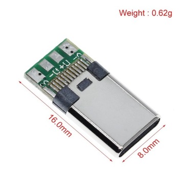 Адаптер PLUG USB C на печатную плату DIP X 5 шт.