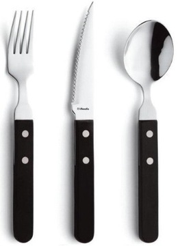 AMFA CUTLERY 7000 СТЕЙК ПИЦЦА ВИЛКА ЧЕРНЫЙ СТЕЙК ГРИЛЬ
