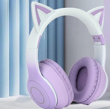 ИГРОВЫЕ НАУШНИКИ CAT EAR BLUETOOTH, ФИОЛЕТОВЫЕ