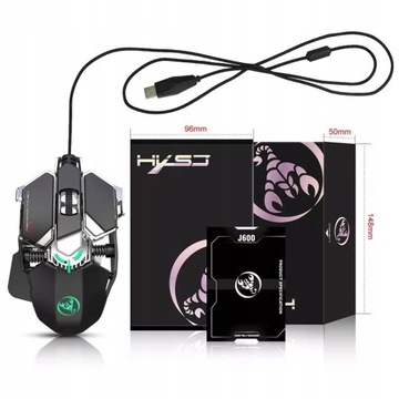 GAMEXIDO PRO 6400DPI Проводная игровая мышь с подсветкой RGB со светодиодной подсветкой
