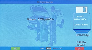 Stacja Klimatyzacji AC-PRO Kupczyk czynnik Nowy R1234YF Menu PL Automat