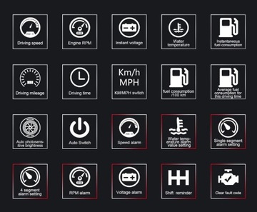 HUD ПРОДОЛЖЕННЫЙ ДИСПЛЕЙ ЖК-ДИСПЛЕЙ OBD2 на лобовом стекле!