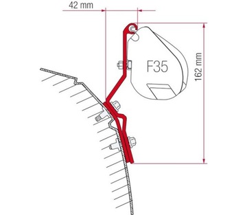 Adapter do markizy Kit VW T4 Lift Roof Fiamma W-wa