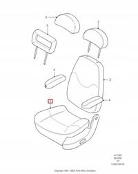 фото thumb №7, Оббивка na сидіння задня ford galaxy 00-06 1232320