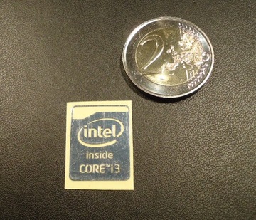 Наклейка INTEL CORE i3 Metal Edition 30x22 мм 228