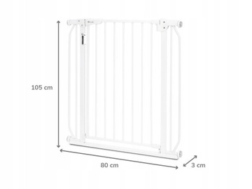 Lionelo Truus Slim White LED (75-105 cm) Barierka Zabezpieczająca