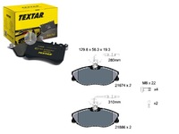 фото thumb №1, Tex2167403 тормозные колодки ham. peugeot перед 406