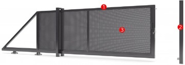 Brama Wjazdowa Przesuwna INCOGNITO BR.20.1.2. Ocynk RAL Antracyt 130x300 cm