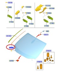 фото thumb №12, Молдинг правая стекло лобовое ford focus mk3 2011-18