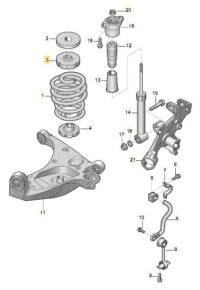 фото thumb №7, Кронштейн верхний пружины подвески зад audi a4 a6 8e0512149p