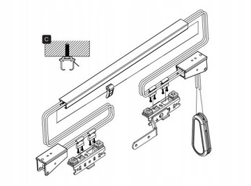 Потолочный рельс MS - LINE CONTROL - 200см