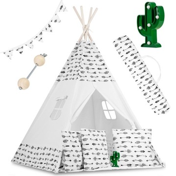 Палатка TIPI детская Гирлянда Светодиодные подушки