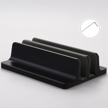 Алюминиевая подставка с 2 слотами ЧЕРНАЯ VAZIO для ноутбука MacBook Tablet iPad (N17-2-B)