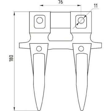 Двойной байонет со стеблем BIZON Z056 505002005 505