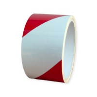 фото thumb №7, Лента отражающая гладкая ступени отражатель 5m стойки гараж порог biało czerwona