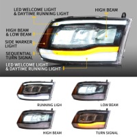 Dodge ram pickup 1500 2008-24 фонари фары перед передние full led drl с Разборки, фото thumb