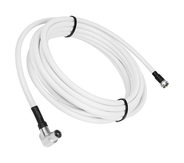 GOTOWY KABEL KONCENTRYCZNY PRZEWÓD ANTENOWY WTYK TV KĄTOWY WTYK F 10m