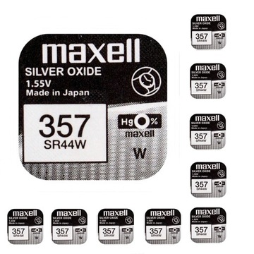 АККУМУЛЯТОР MAXELL 357 SR44W 1,55В 10 ШТ.