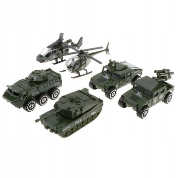 Набор игрушек из 6 военных машин, 1:87, литье под давлением