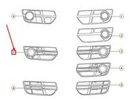 фото thumb №8, Audi q5 8r передняя часть правый fog light решётка 8r0807682a01c
