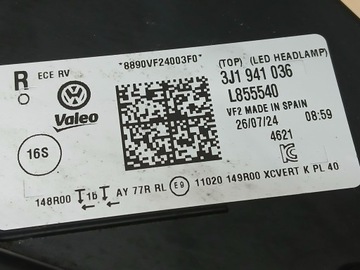 фото thumb №4, Лампа перед правая vw passat b9 3j полный led 3j1941036