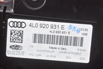 фото thumb №7, Спидометр приборы автомат eu 4l0920931e audi q7 4l 3.0 tdi 240 km quattro