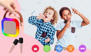 ПОРТАТИВНЫЙ БЕСПРОВОДНОЙ НАБОР ДЛЯ КАРАОКЕ, ДИНАМИК BLUETOOTH + МИКРОФОН, 2 шт.