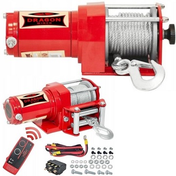 PREMIUM ЛЕБЕДКА ЭЛЕКТРИЧЕСКАЯ DRAGON WINCH 2500ST 1133KG ПУЛЬТ 0,9KM 12V