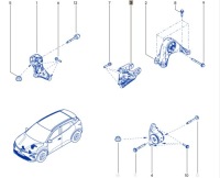 Кронштейн подушка двигуна renault megane v ev e-tech scenic v e-tech 113325mp0a Недорого, фото thumb
