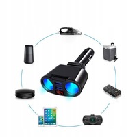 фото thumb №3, Распределитель зарядное устройство 2xusb прикуриватель dc12-24v