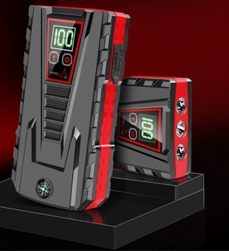 JUMP STARTER ROZRUCH BOOSTER POWERBANK LATARKA MŁOTEK KABLE ZESTAW 22000mAh