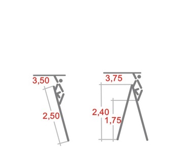 Лестница Krause Corda 3x9 рабочая высота 6,20 м