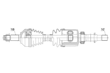 фото thumb №1, Полуось nissan xtrail 2.5 4wd 07- правая atm