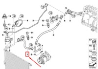 Bmw x3 e83 патрубок кондиціонера 64533400414 3400414 оригінальний Недорого, фото thumb