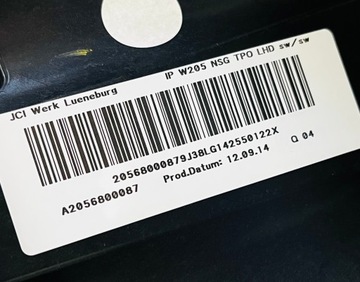 фото thumb №7, Mercedes c-klasa w205 14r. панель консоль a2056800087