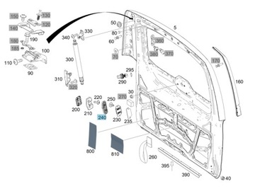 ЗАМОК ЗАДНЕЙ КРЫШКИ ORG MERCEDES VITO W447